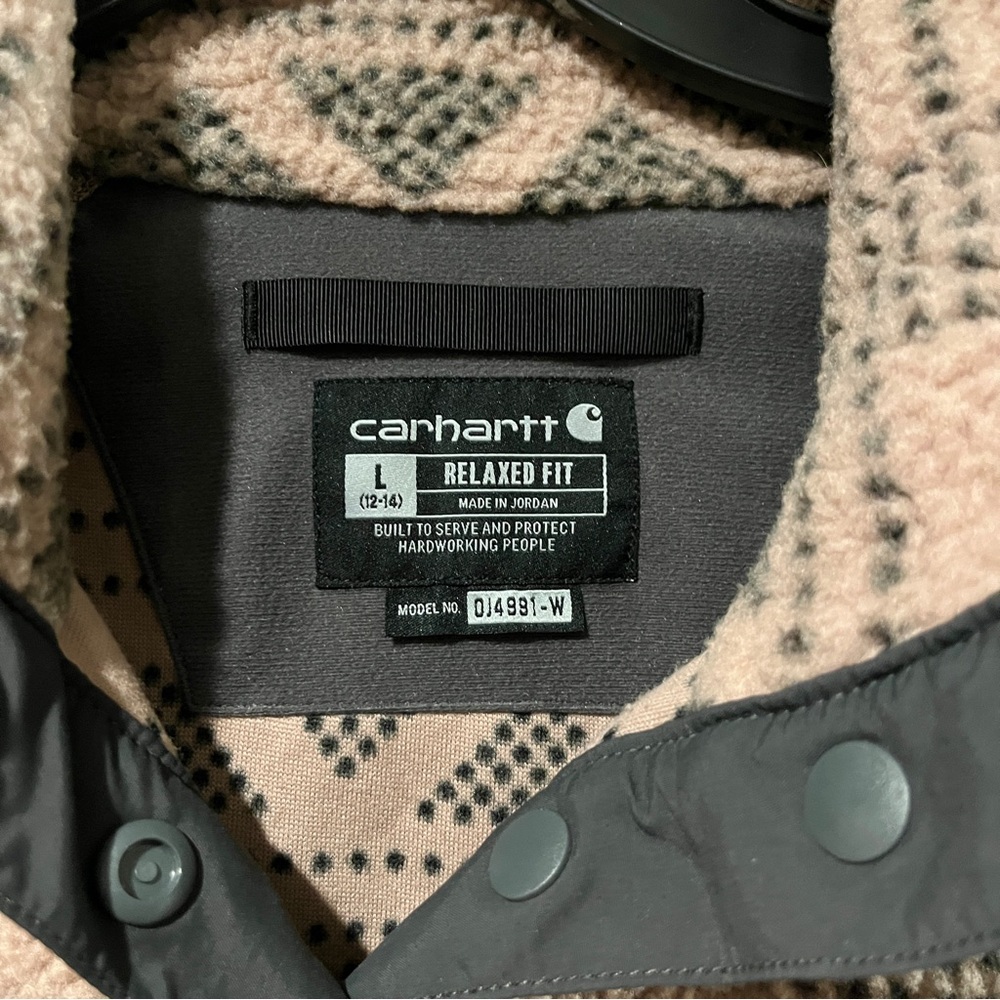 Carhartt Women's Pink and Black Zip Up Jacket - Picture 3 of 11